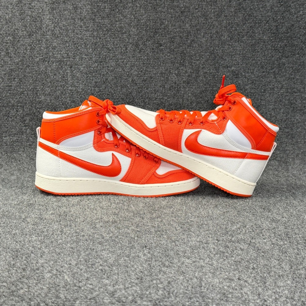 Jordan 1 Retro AJKO Shoes Men's 9 Rush Orange White Retro Athletic Sneakers - Picture 9 of 15
